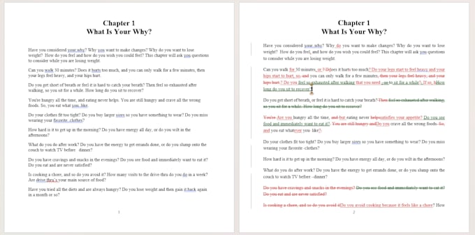 edit your manuscript according to your needs