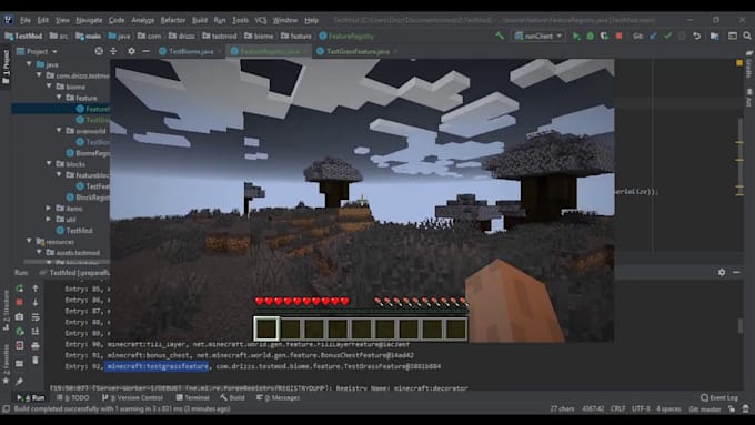 develop minecraft mod, plugin, addon for java bedrock