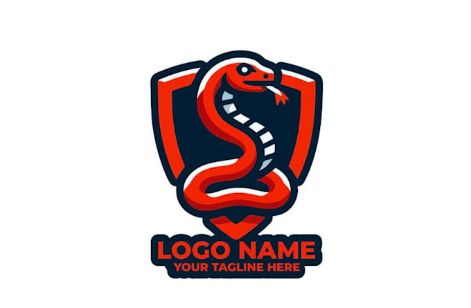 design snake mascot logo design with company