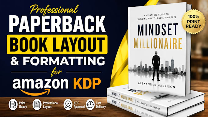 create print ready design paperback book layout and formatting for amazon KDP