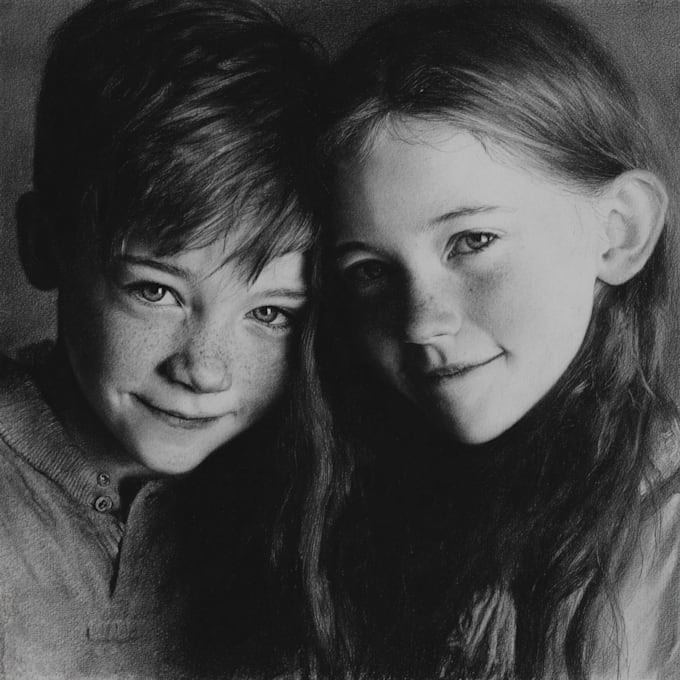 draw pencil or charcoal portrait drawings