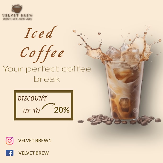design a modern food , coffee and beverage social media ad design