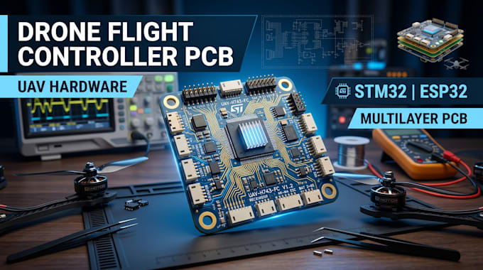 design pcb flight controller for drone and uav projects, esc controller