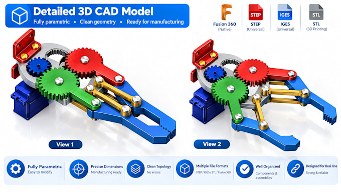 do 3d cad model mechanical engineering design 3d industrial design in fusion 360
