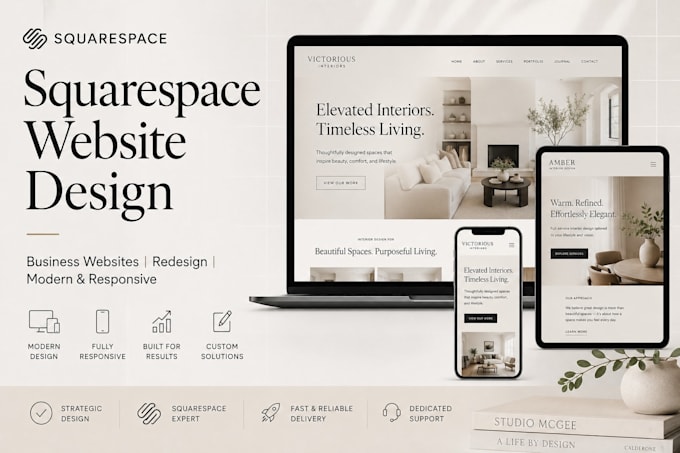 do squarespace website design redesign for business website