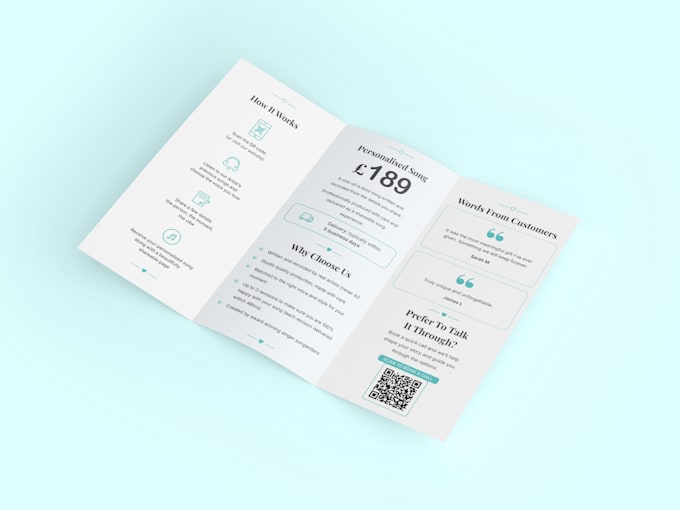 a premium tri fold brochure design to elevate your brand image