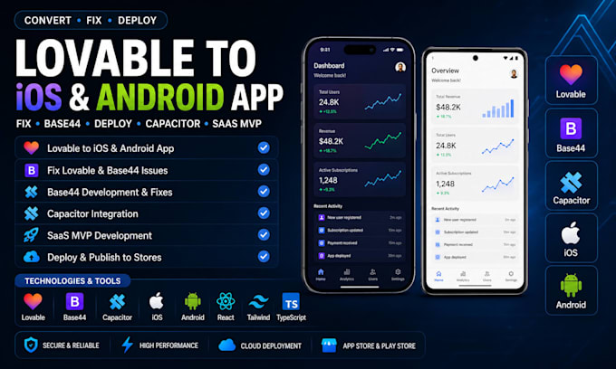 convert lovable to ios andriod app fix lovable base44 deploy capacitor saas mvp