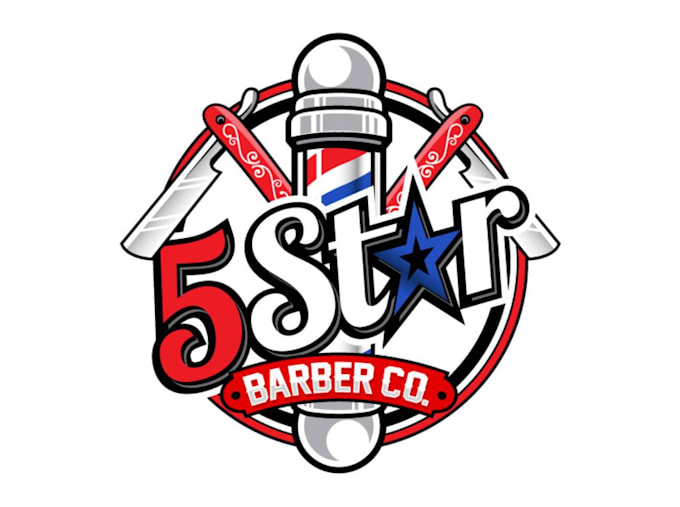 modern high quality gorgeous barber shop logo