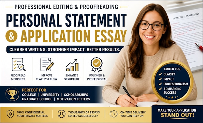 expertly edit and refine your personal statement, college application essay