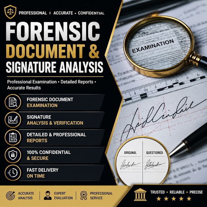 do forensic document and signature analysis