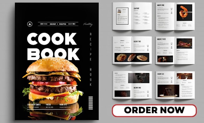 do coookbook design, recipe book design cookbook formatting