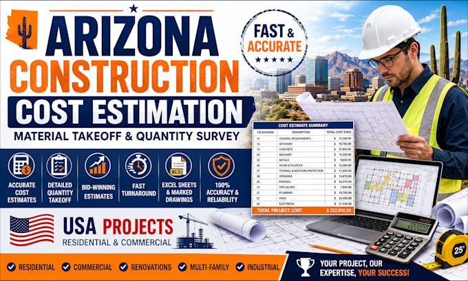 do arizona construction cost estimation and quantity survey