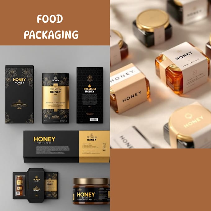 design food packaging pouch labels and box layouts