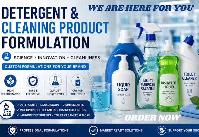 develop detergent soap and cleaning product formulation chemist