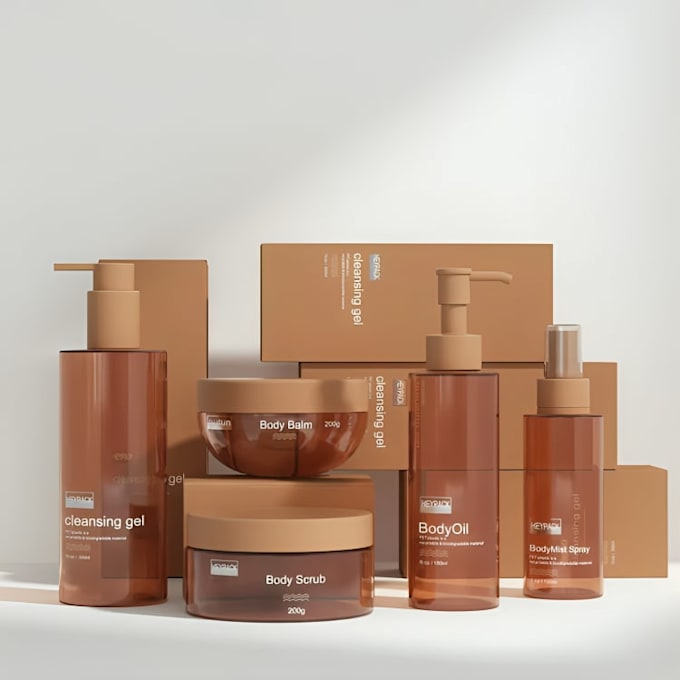 create premium cosmetics packaging design for beauty brands product packaging