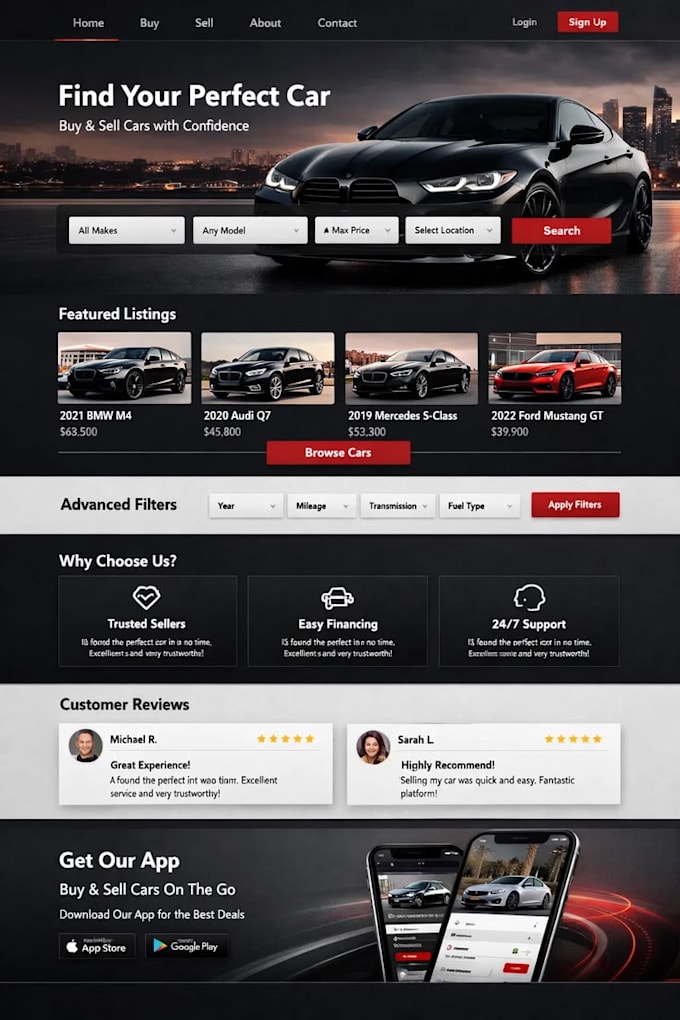 design a modern and creative website and ui