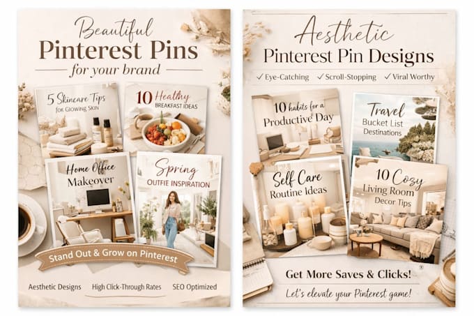 design aesthetic pinterest pins in canva