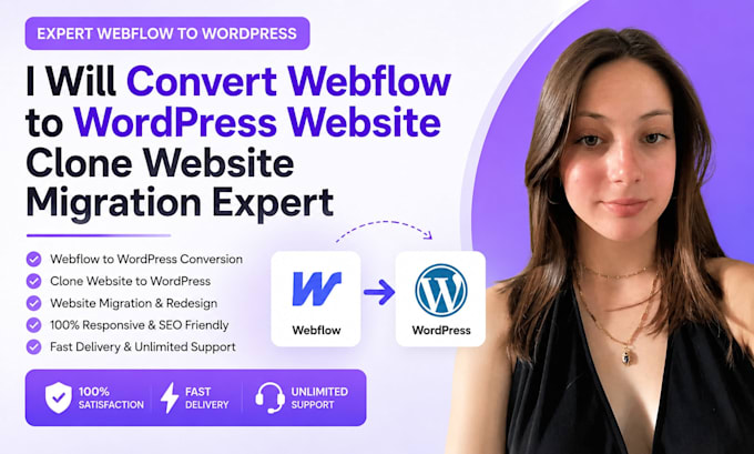 convert webflow to wordpress website clone website migration expert