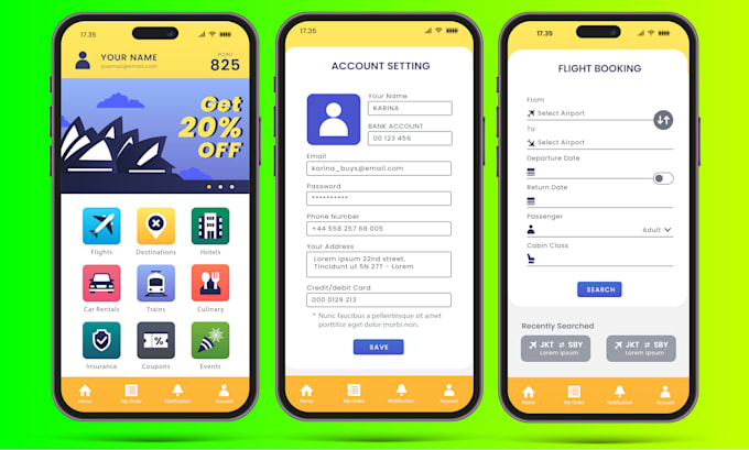 Design professional mobile app ui ux for ios and android in figma by ...