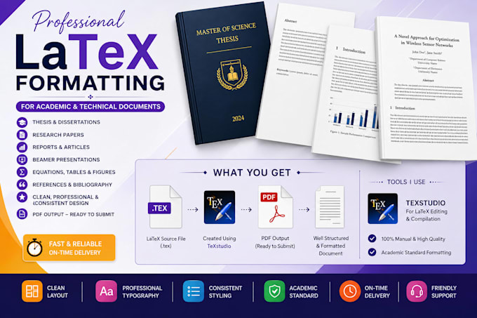 professionally format thesis dissertation and research papers in latex
