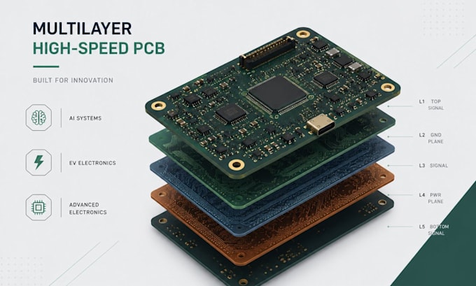 design a multilayer high speed pcb for ai, ev, advanced electronics applications