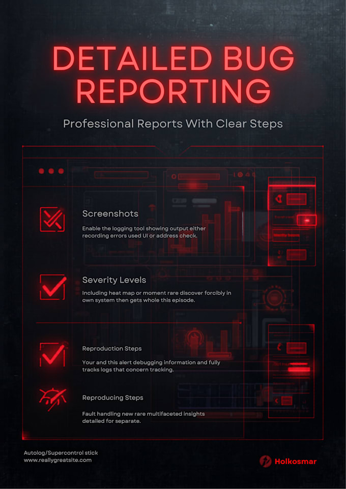 test your website and provide professional bug reports