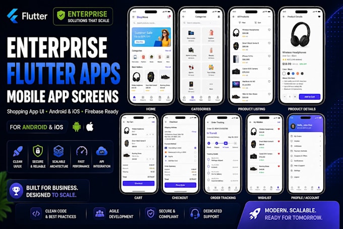 do enterprise flutter development for android and ios mobile app