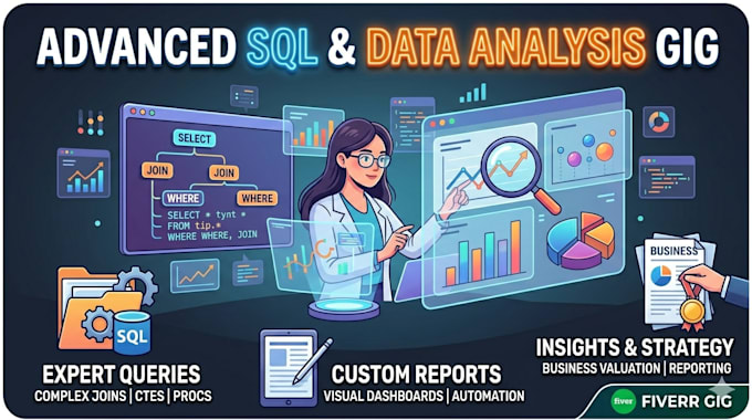 advanced sql queries data analysis and database reporting