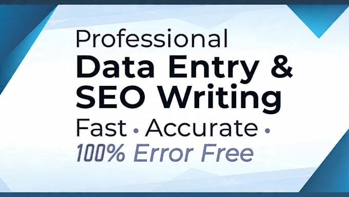 do professional data entry , video editing