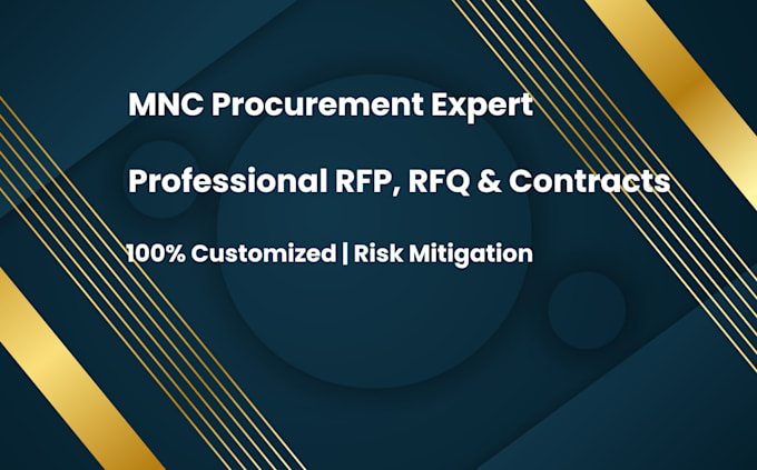 create sourcing rfq rfp and vendor contract documents