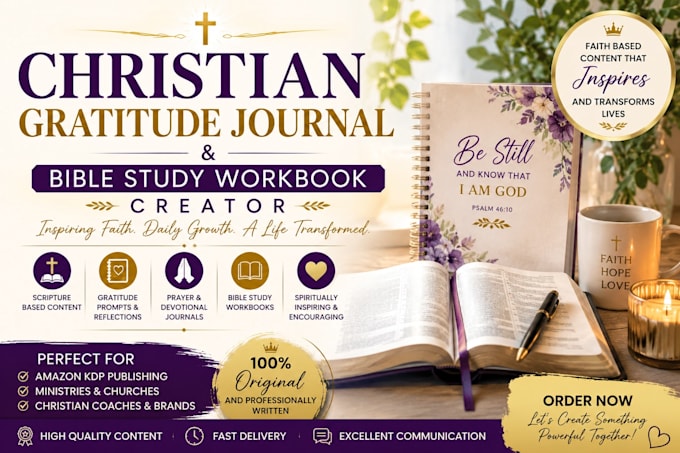 create christian gratitude journals and bible study workbooks