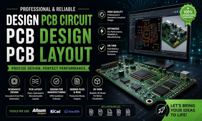 design pcb circuit, pcb design, and pcb layout