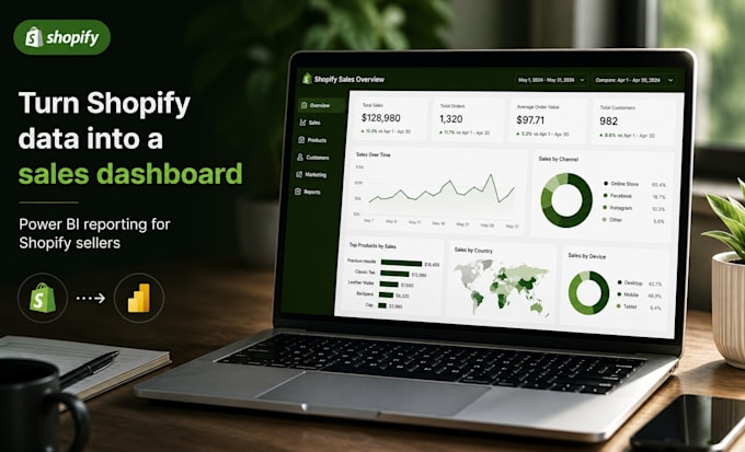 build a power bi dashboard for your shopify sales data