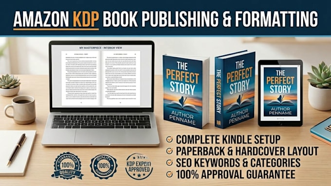 amazon KDP book publishing, book formatting, and kindle self publishing