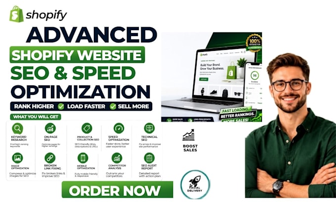 do advanced shopify website SEO and speed optimization