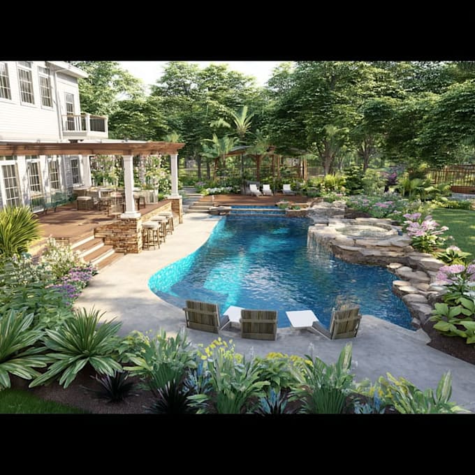 landscape design garden outdoor backyard, pool uae based