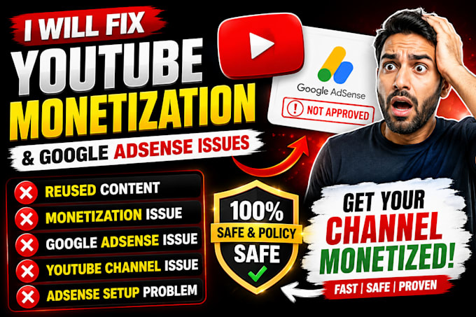 fix youtube monetization, reused content and google adsense issues