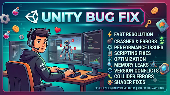 fix unity bugs build errors and crashes for android ios and pc games
