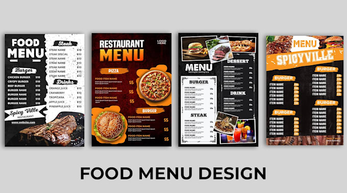 do restaurant menu design, modern food menu or digital menu
