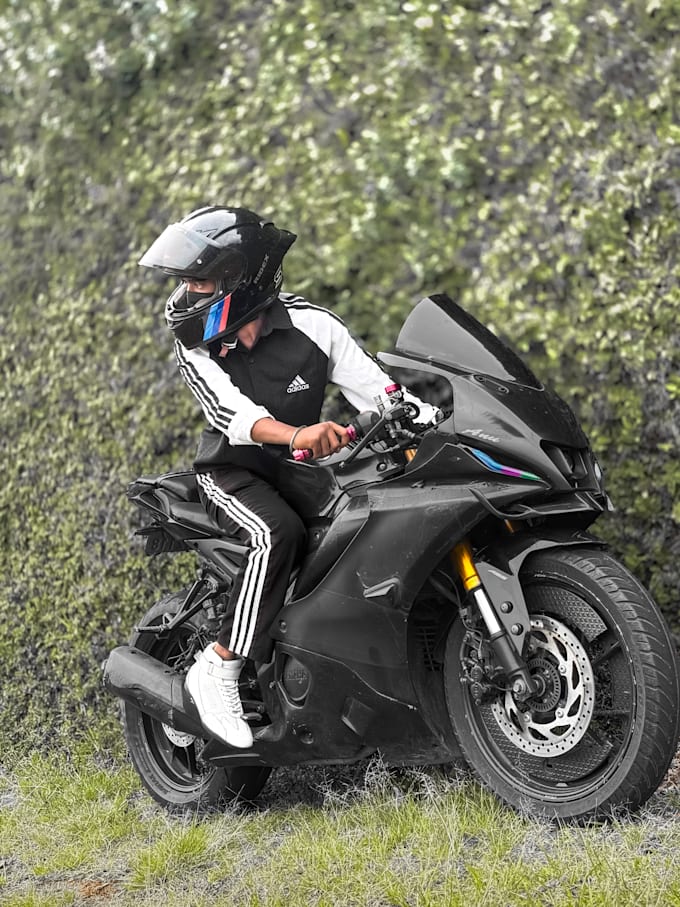 bikers photo colour grading