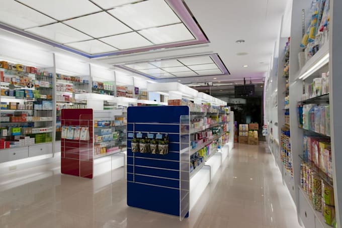 l design luxury pharmacy interior with functional retail layout kitchen design