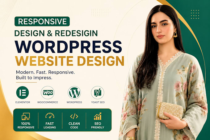 design a modern responsive wordpress website, redesign wordpress