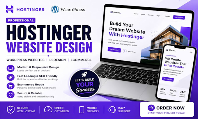 design hostinger website, hostinger website redesign, wordpress website design