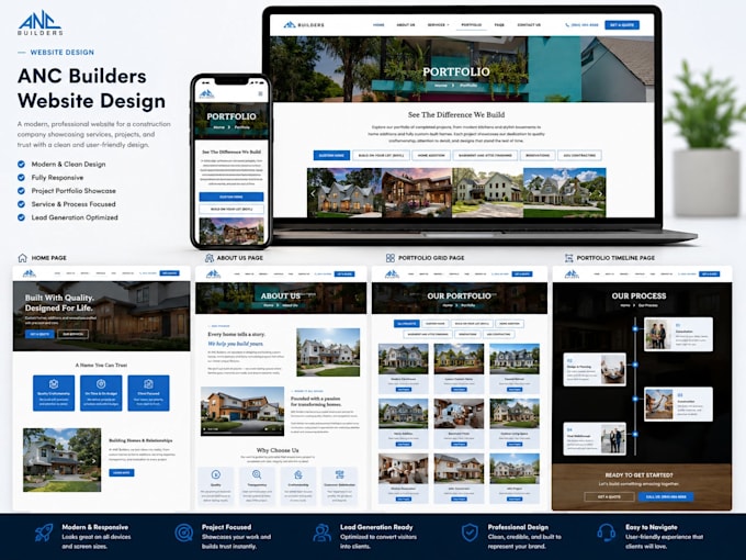 build a wordpress website for roofing, contractor and construction business