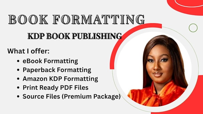 do book formatting for kindle KDP, paperback formatting, children book and ebook
