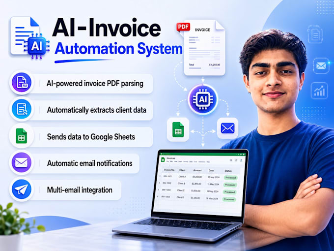 make ai invoice data entery automation