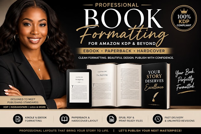 kindle formatting and paperback formatting for amazon KDP publishing