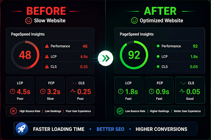 optimize your website speed and improve core web vitals