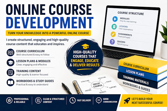 create online content development for course and curriculum