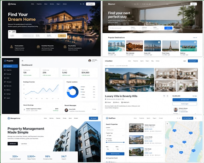 develop a custom property rental and real estate website